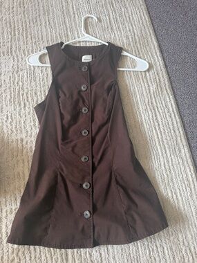 Maeve brown button down top so cute in perfect condition